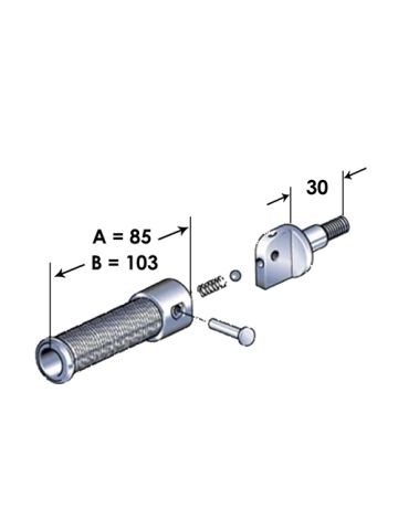 PEDALINO POSTERIORE ZIGRINATO PERNO M11X1,25 L=85