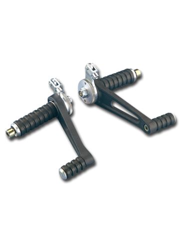 PEDANE ARRETRATE ADATTABILI CON PEDALINI FISSI IN GOMMA