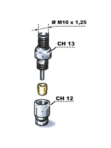 RACCORDO MASCHIO IN ACCIAIO