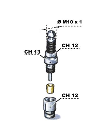 RACCORDO MASCHIO GIREVOLE IN ACCIAIO