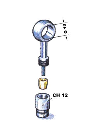OCCHIELLO DRITTO IN ACCIAIO