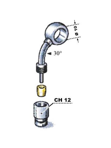 OCCHIELLO INCLINATO 30° IN ACCIAIO